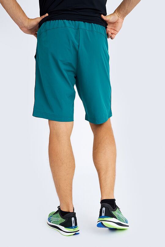 Long lightweight stretch fabric shorts 3 | GREEN/ KHAKI / LIME GREEN | Audimas