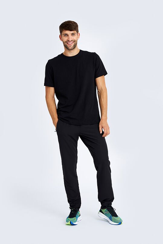 Lightweight stretch fabric pants 1 | BLACK | Audimas