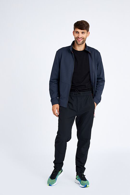 Stretch fabric tapered fit pants 1 | BLACK | Audimas