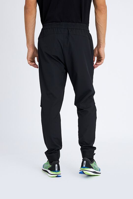 Stretch fabric tapered fit pants 3 | BLACK | Audimas