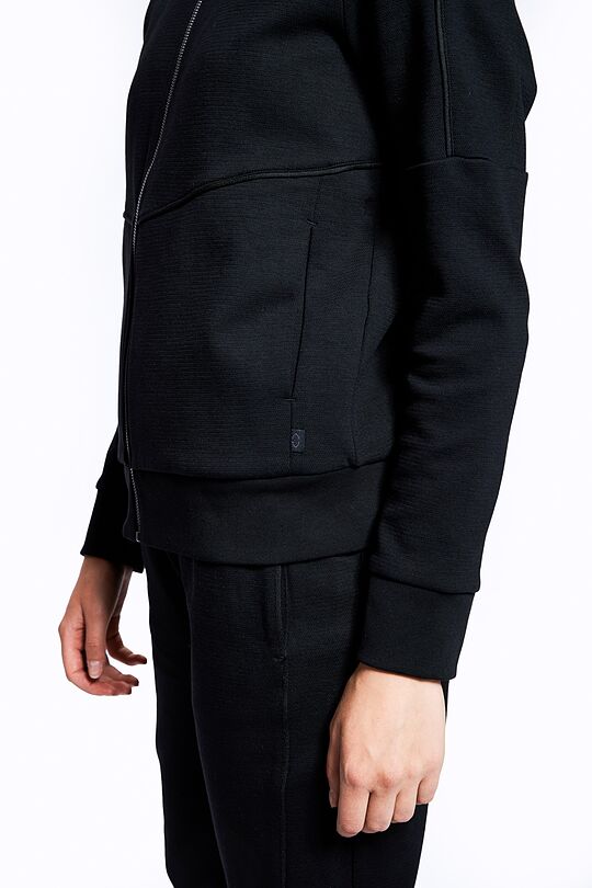 Cotton zip-through jacket 5 | BLACK | Audimas