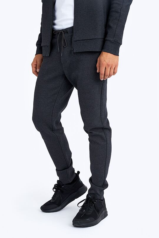 Cotton tapered fit sweatpants 2 | GREY/MELANGE | Audimas