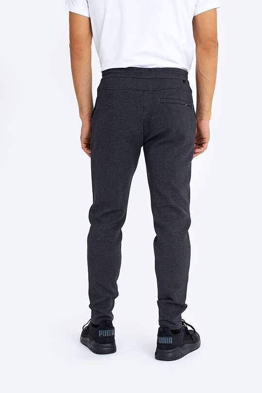 Cotton tapered fit sweatpants 3 | GREY/MELANGE | Audimas