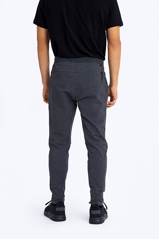 Stretch cotton tapered fit sweatpants 3 | GREY/MELANGE | Audimas