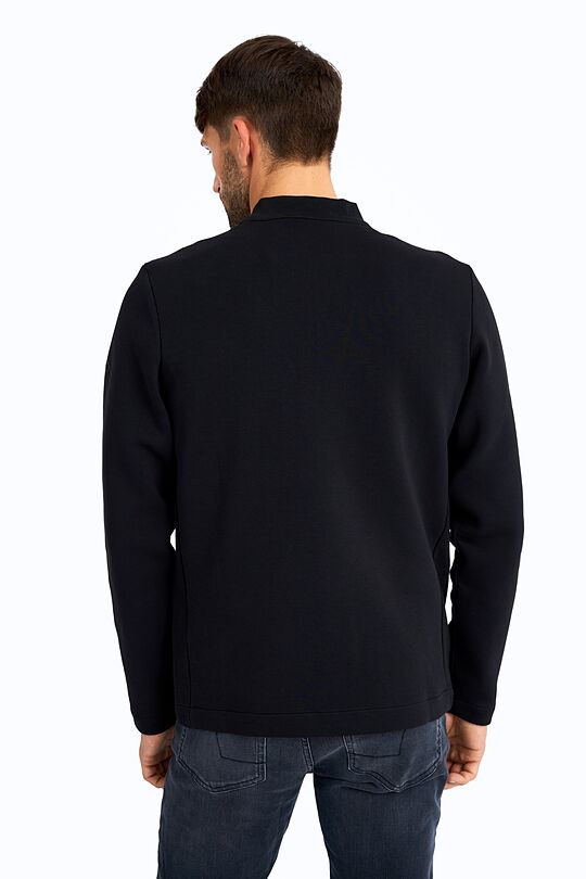 Stretch cotton zip-through jacket 2 | BLACK | Audimas
