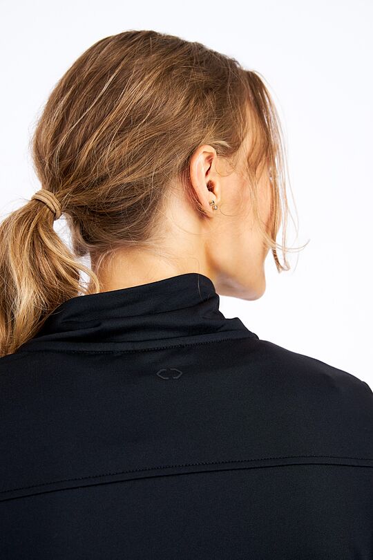 Zip-through stretch sweatshirt with cotton inside 4 | BLACK | Audimas