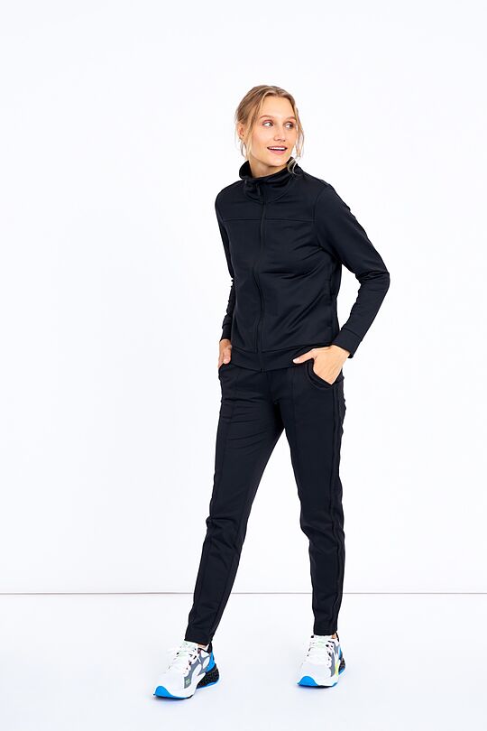 Zip-through stretch sweatshirt with cotton inside 6 | BLACK | Audimas