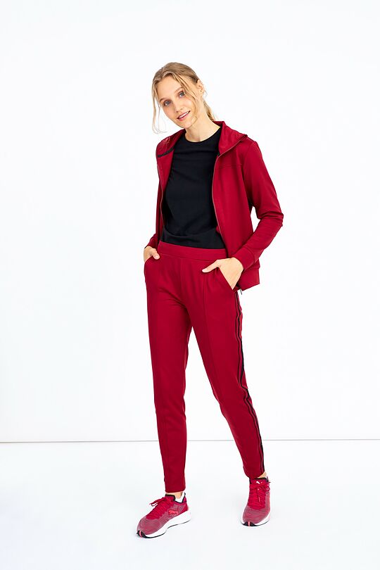 Stretch  sweatpants with cotton inside 1 | burgundy | Audimas