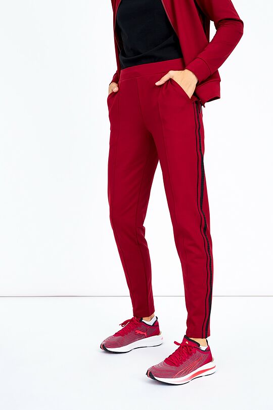Stretch  sweatpants with cotton inside 2 | burgundy | Audimas