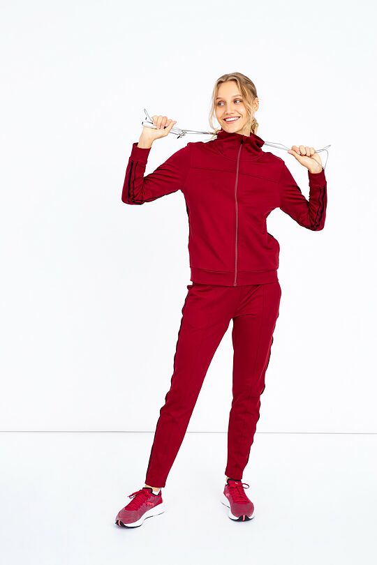 Stretch  sweatpants with cotton inside 4 | burgundy | Audimas