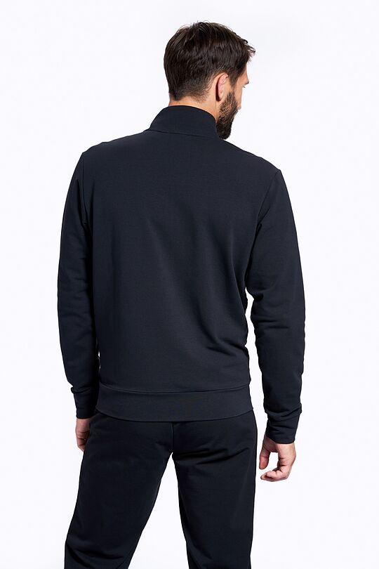 Strech cotton zip-through jacket 2 | BLACK | Audimas