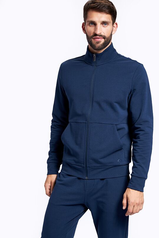 Strech cotton zip-through jacket 1 | BLUE | Audimas