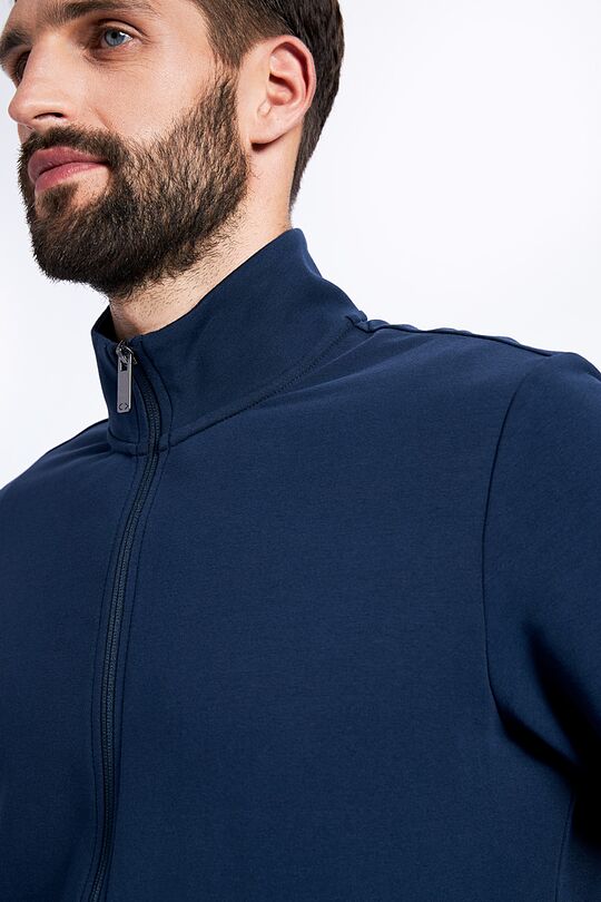 Strech cotton zip-through jacket 3 | BLUE | Audimas