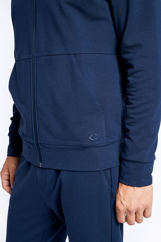 Strech cotton zip-through jacket 4 | BLUE | Audimas