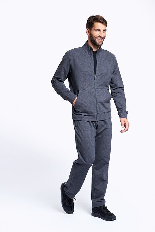 Strech cotton zip-through jacket 4 | GREY | Audimas