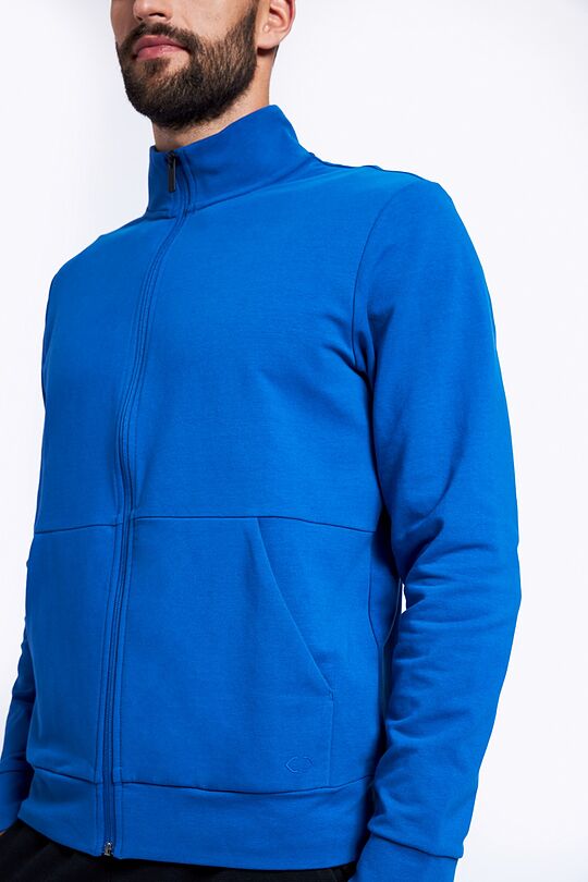 Strech cotton zip-through jacket 3 | BLUE | Audimas