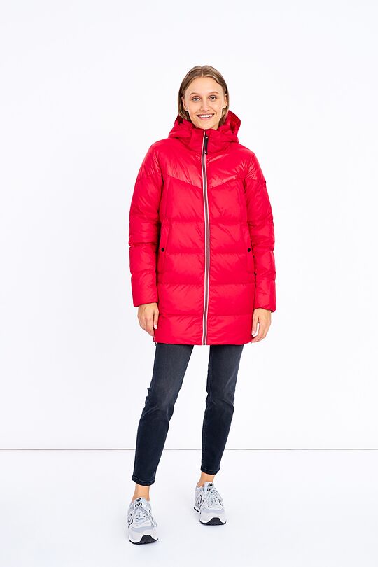 Long puffer down jacket 1 | RED | Audimas