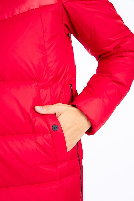 Long puffer down jacket 6 | RED | Audimas