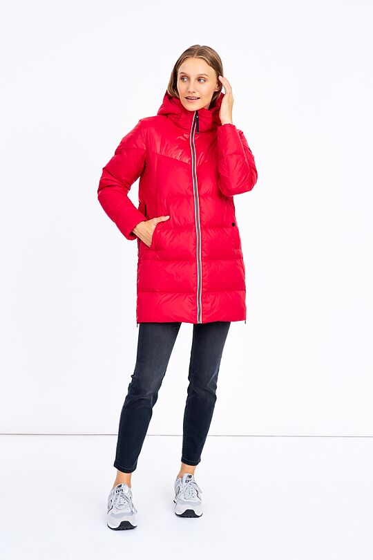 Long puffer down jacket 10 | RED | Audimas