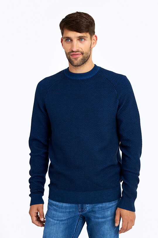 Merino wool blend sweater 1 | BLUE | Audimas