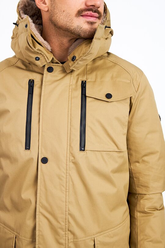 Puffer down parka with membrane 4 | BROWN | Audimas