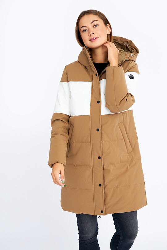 Puffer down coat with membrane 3 | BROWN | Audimas