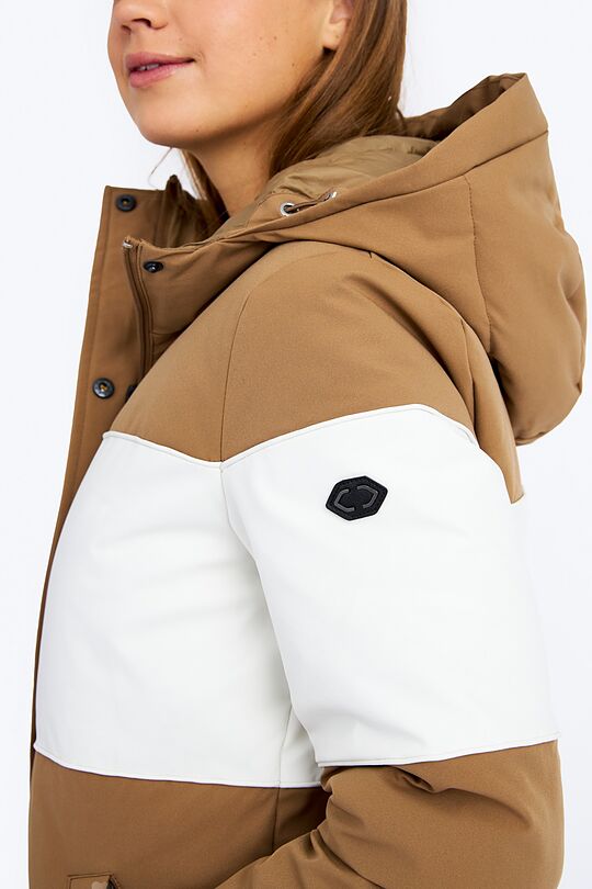 Puffer down coat with membrane 5 | BROWN | Audimas