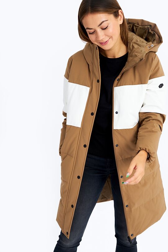 Puffer down coat with membrane 8 | BROWN | Audimas