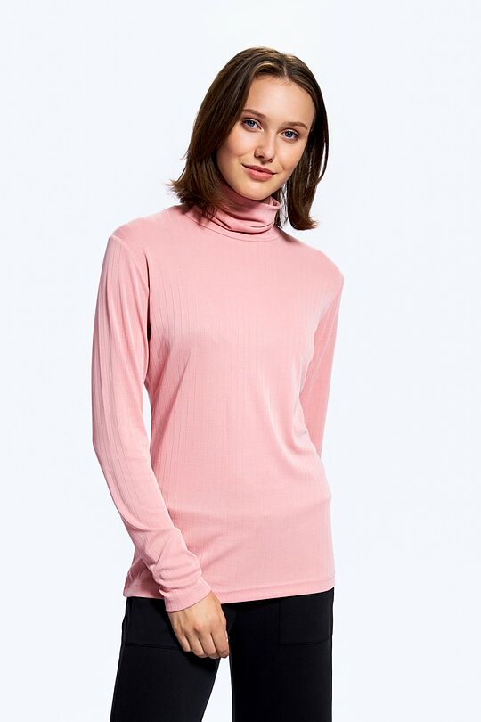 Long sleeve roll-neck top 1 | burgundy | Audimas