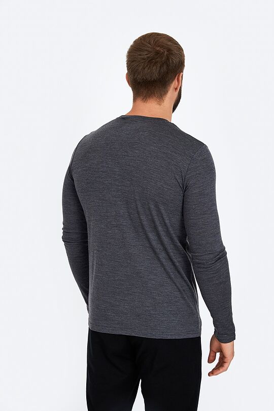 Fine merino wool long sleeve t-shirt 2 | GREY/MELANGE | Audimas