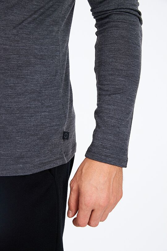 Fine merino wool long sleeve t-shirt 3 | GREY/MELANGE | Audimas