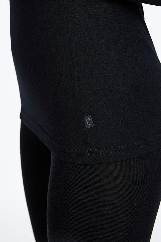 Fine merino wool long sleeve top 4 | BLACK | Audimas