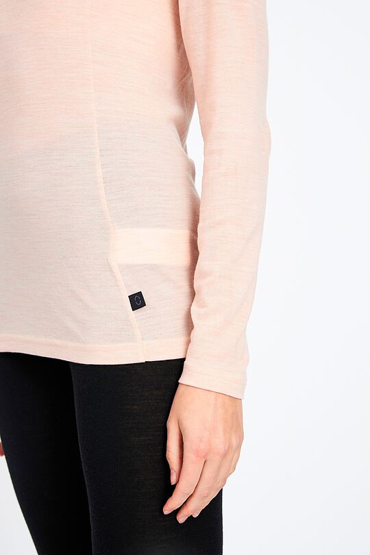 Fine merino wool long sleeve top 3 | PINK | Audimas