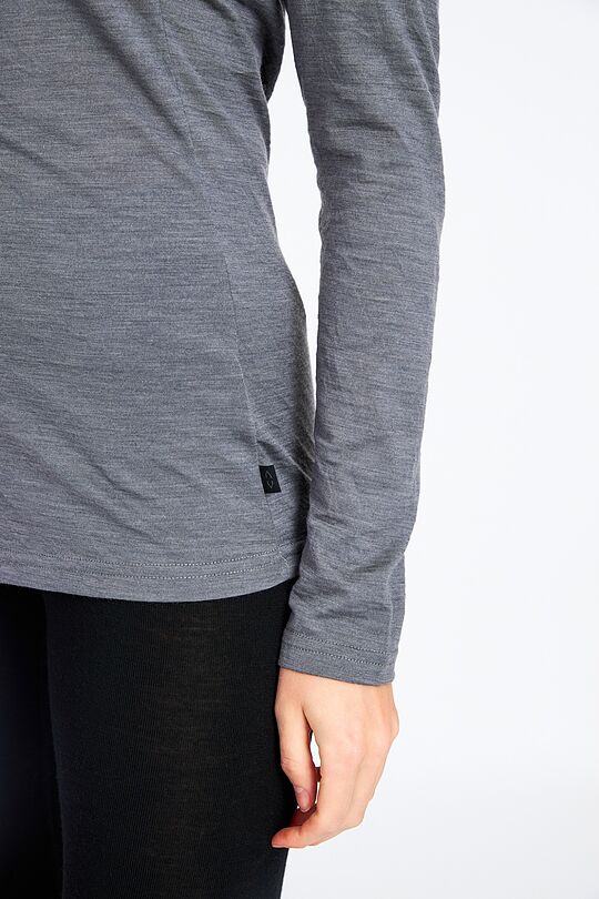 Fine merino wool long sleeve top 3 | GREY/MELANGE | Audimas