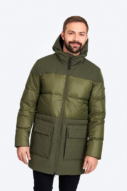 Puffer down jacket 1 | GREEN/ KHAKI / LIME GREEN | Audimas