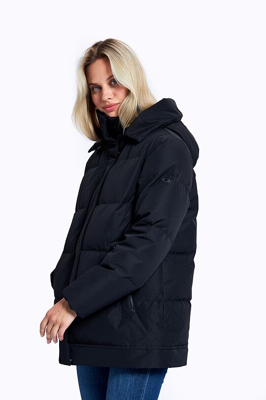 Long puffer down coat 2 in 1 with membrane 13 | BLACK | Audimas