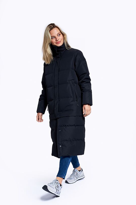 Long puffer down coat 2 in 1 with membrane 19 | BLACK | Audimas