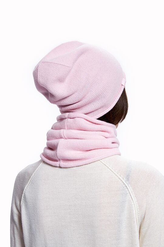 Knitted merino wool hat with cashmere 3 | PINK | Audimas