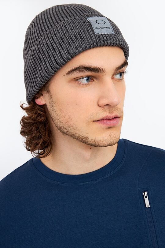 Knitted merino wool hat 1 | ASPHALT | Audimas