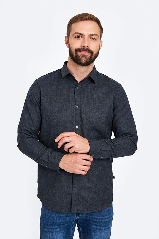 Merino wool blend shirt 1 | GREY/MELANGE | Audimas