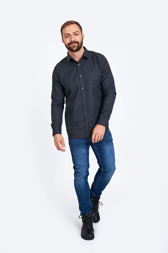 Merino wool blend shirt 5 | GREY/MELANGE | Audimas