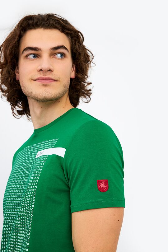 Cotton tee with print 3 | GREEN/ KHAKI / LIME GREEN | Audimas