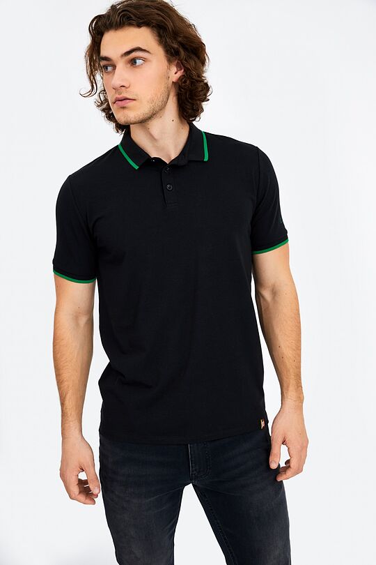 Cotton polo shirt 1 | BLACK | Audimas