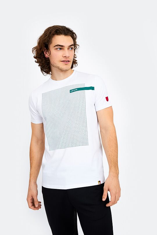 Cotton tee with print 1 | WHITE | Audimas