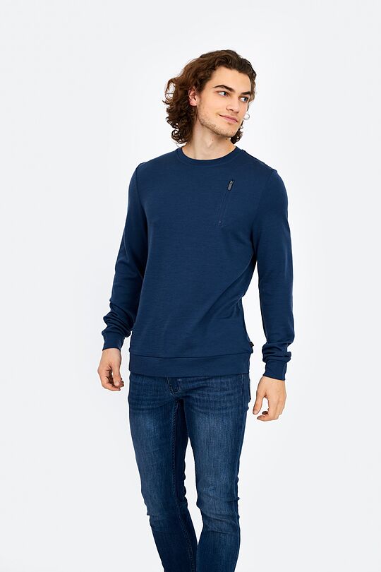 Merino wool blend sweatshirt 1 | BLUE | Audimas