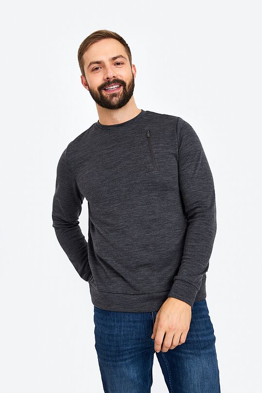 Merino wool blend sweatshirt 1 | GREY/MELANGE | Audimas