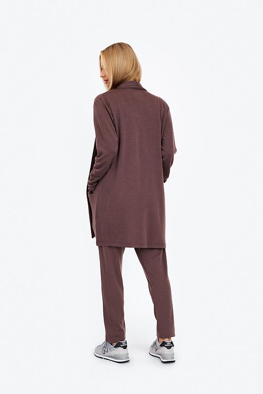 Merino-bamboo blend cardigan 3 | BROWN/BORDEAUX | Audimas