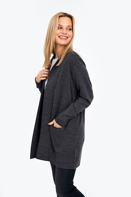 Merino-bamboo blend cardigan 5 | GREY/MELANGE | Audimas