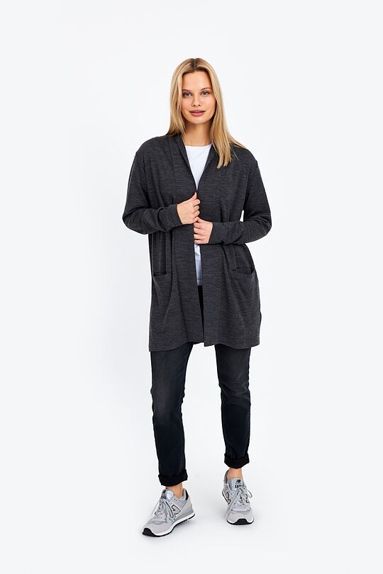 Merino-bamboo blend cardigan 6 | GREY/MELANGE | Audimas