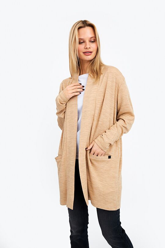 Merino-bamboo blend cardigan 5 | BROWN | Audimas